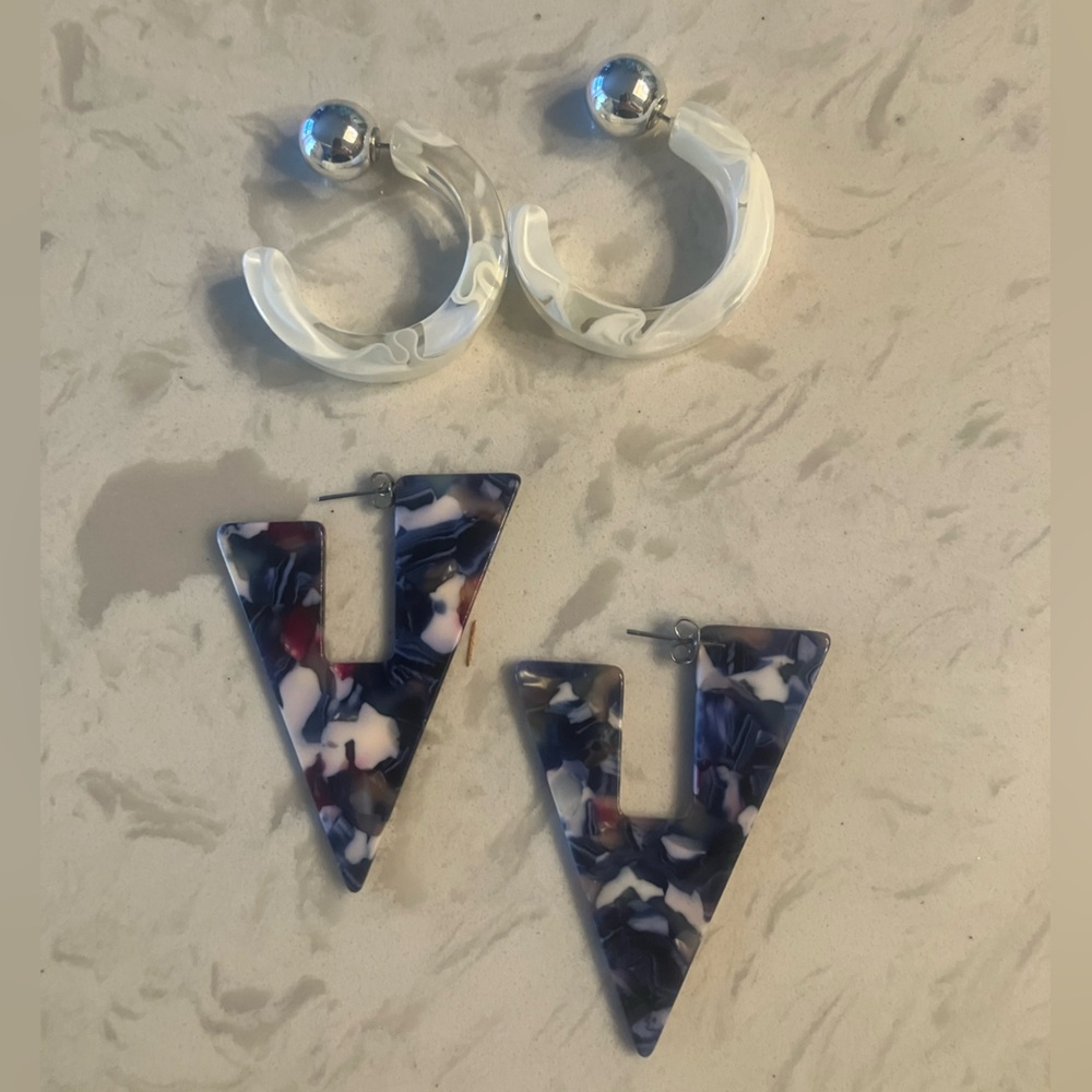 TWO Pairs of 8 Other Reasons Earrings Hendrix Hoops